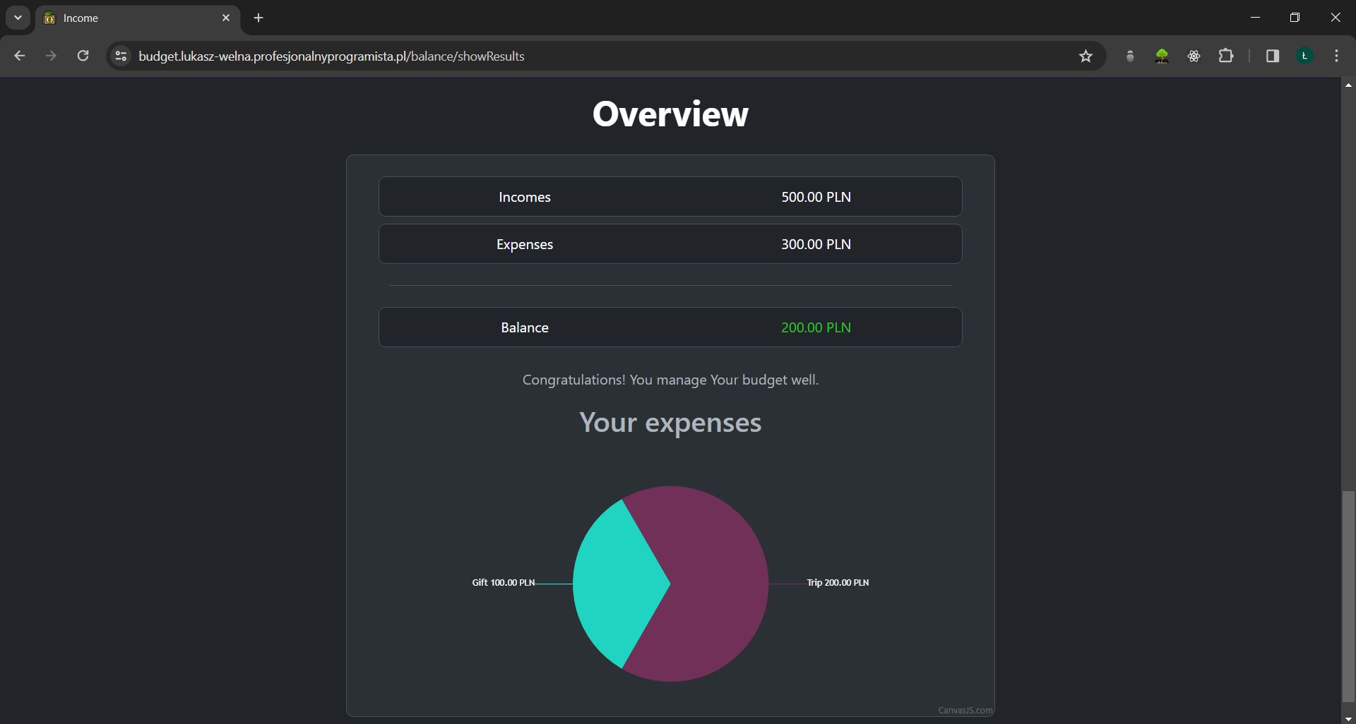 PersonalBudgetBalance