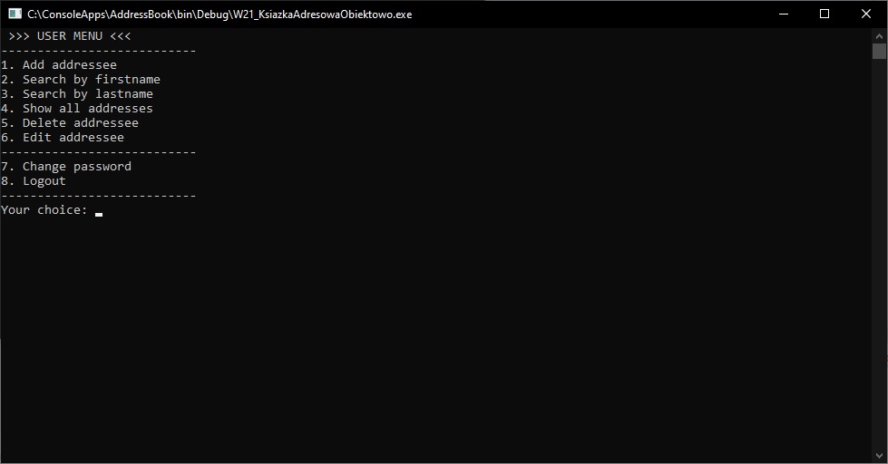 ConsoleAddressBookHome