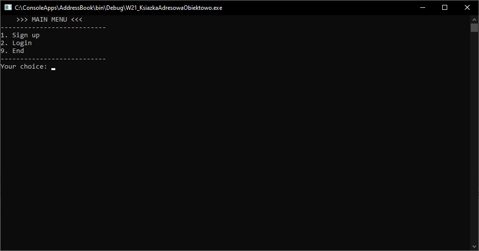 ConsoleAddressBookMain